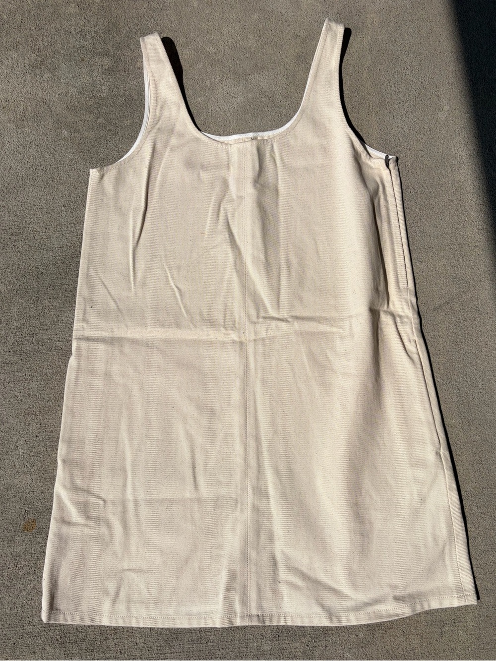 Rag & Bone New York cream oat denim shift dress NWOT - Picture 1 of 4